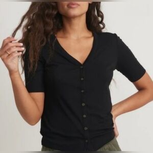 Marine Layer Lexi Ribbed Button Top
